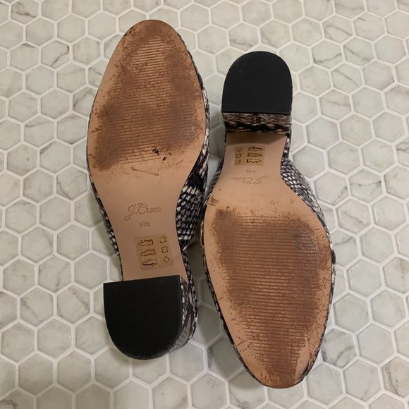 J.Crew Sophia High Block-Heel Snakeskin Mules - Picture 5 of 7